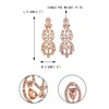 EVER FAITH Wedding Teardrop Crystal Bridal Art Deco Statement Earrings