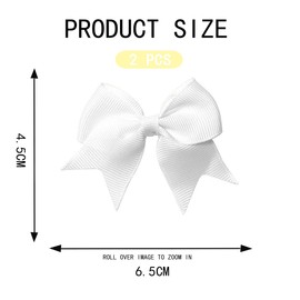White Bow, White Bow Hair Clip, Small Hairs Bows Girls, Cute Hair Accessories, Classic Polyester Hairs Clips, Solid Color French Barrette, Clip Closure, for Women And Girls