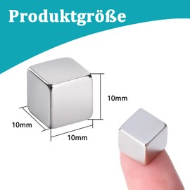 MIN CI Pack of 25 Magnets Strong, 10 x 10 x 10 mm Magnets for Magnetic Board, Magnets Small, Mini Magnets, Neodymium Magnets, Fridge Magnets, Whiteboards Magnet for Household, Office