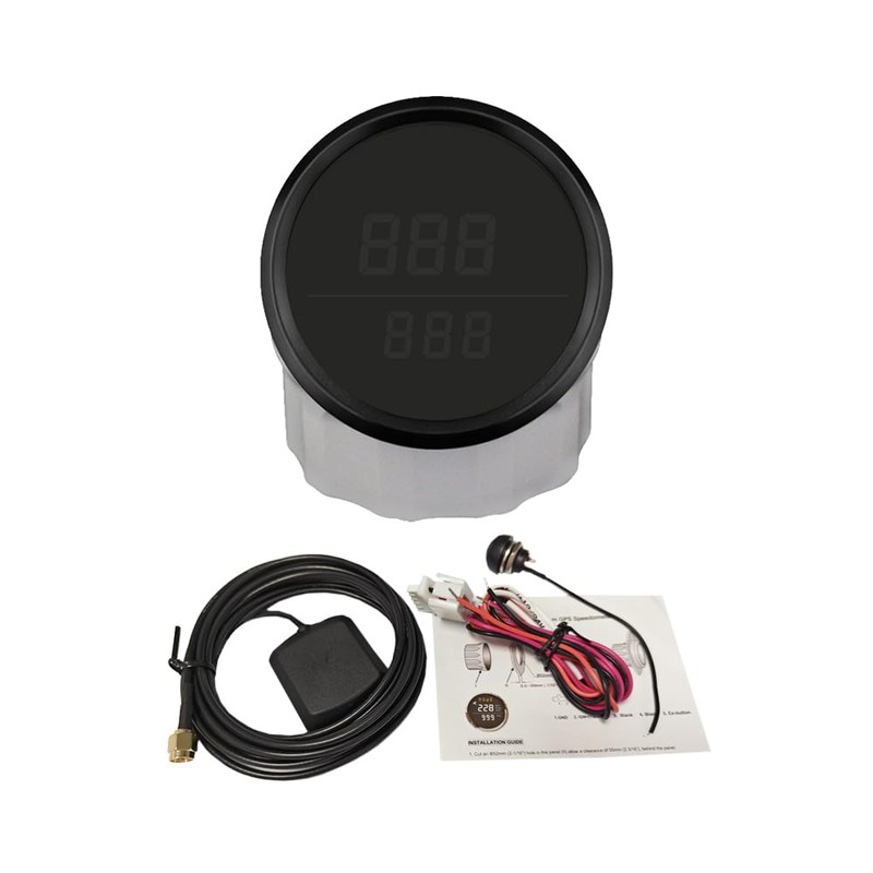 ELING Waterproof Speed Gauge Meter 0-999 km/h Knots mph GP