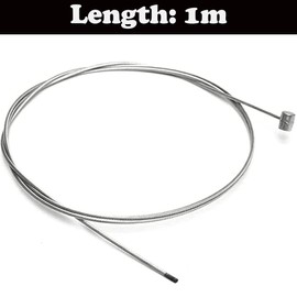 39Inch Car Brake Clutch Cable,Stainless steel bike brake cables,Multifunctional Emergency Brake Cable Connector Modification Repair Kit,Motorbike Repair Set,Motorcycle Accessories & Parts(1M)