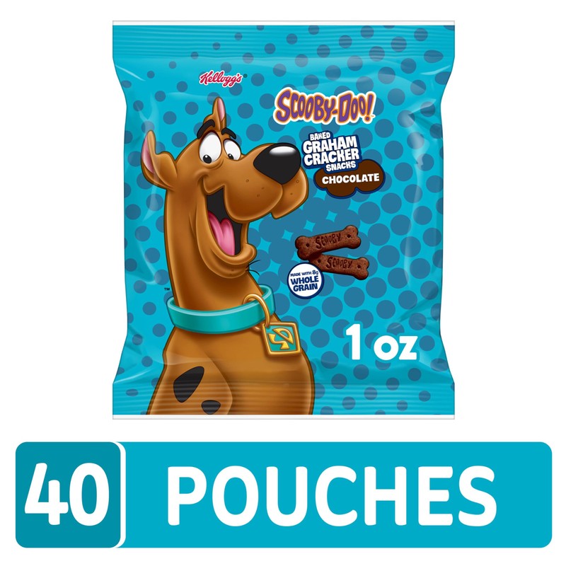 Kellogg's SCOOBY-DOO! Baked Graham Cracker Snacks, Lunch Snacks, Snack Crackers,