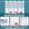 Conbo Mio Extra Wide No Hook Shower Curtain with Snap