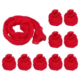 PATIKIL Nylon Stockings DIY Flower, 10Pcs Stocking Flower Fabric Material Tensile Silk Stocking Flowers for DIY Flower Making Wedding Crafts Home Decoration, Red