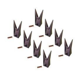 8- Bobcat Stye Mini Excavator/Skid Bucket Teeth w/Pins - 7107321, 6737325WT