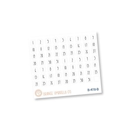 Date Dot Cover Planner Stickers and Labels | FC12 Square | B-478-B