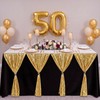 Moukeren 6 ft Gold Sequin Tutu Table Skirt Teacher Table