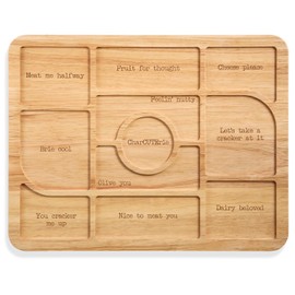 Vastsea Charcuterie Boards with Placement Guide Large-Funny Decorative Wood Cheese Board,Housewarming Gifts New HomeWedding Gifts for Couple,Large Serving Platters for Entertaining,17"×13"
