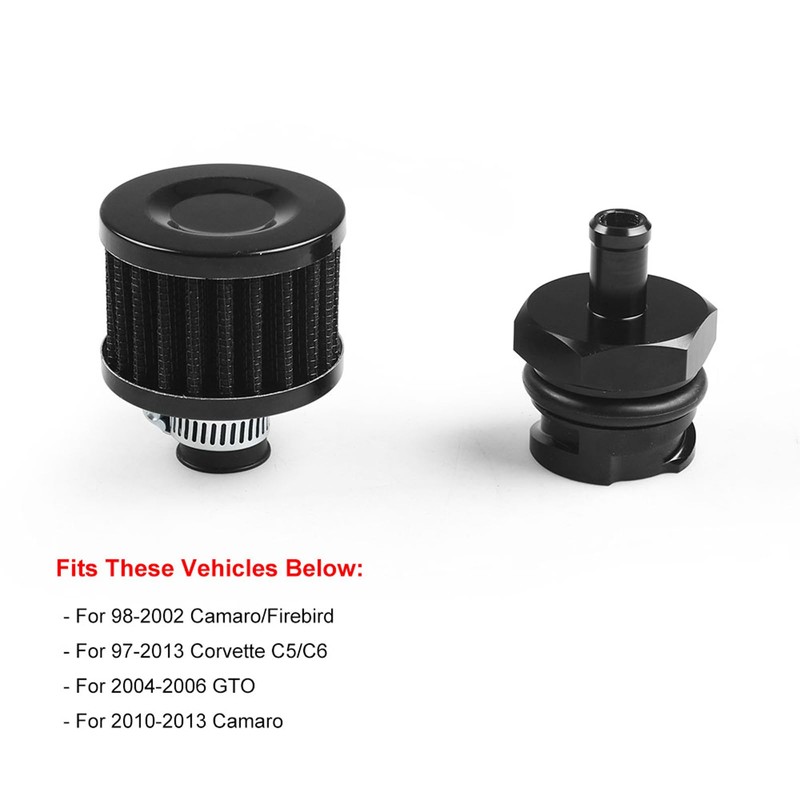 Dyno Racing Aluminum Billet Valve Cover Adapter Oil Cap Breather