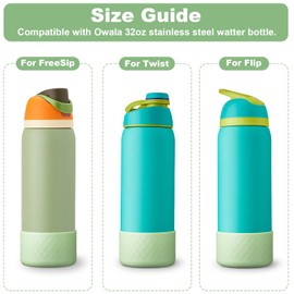 YOUCOX Silicone Boot for Owala Water Bottle 32 oz, Anti-Slip Protective Sleeve for FreeSip/Twist/Flip Stainless Steel Water Bottles, Bottom Cover for Owala Accessories, BPA Free, Dishwasher Safe