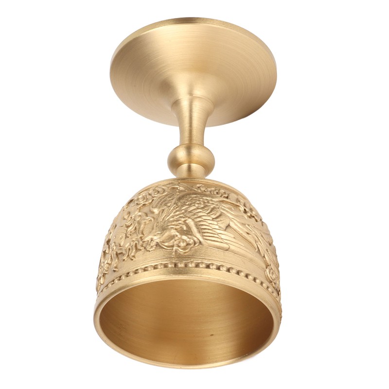 Gold Chalice Retro Embossed Style Thickened Brass Luxurious Elegant Luster