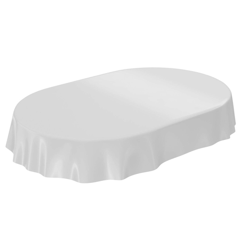 Oilcloth Tablecloth Oilcloth Washable Tablecloth Plain Gloss Plain Light Grey