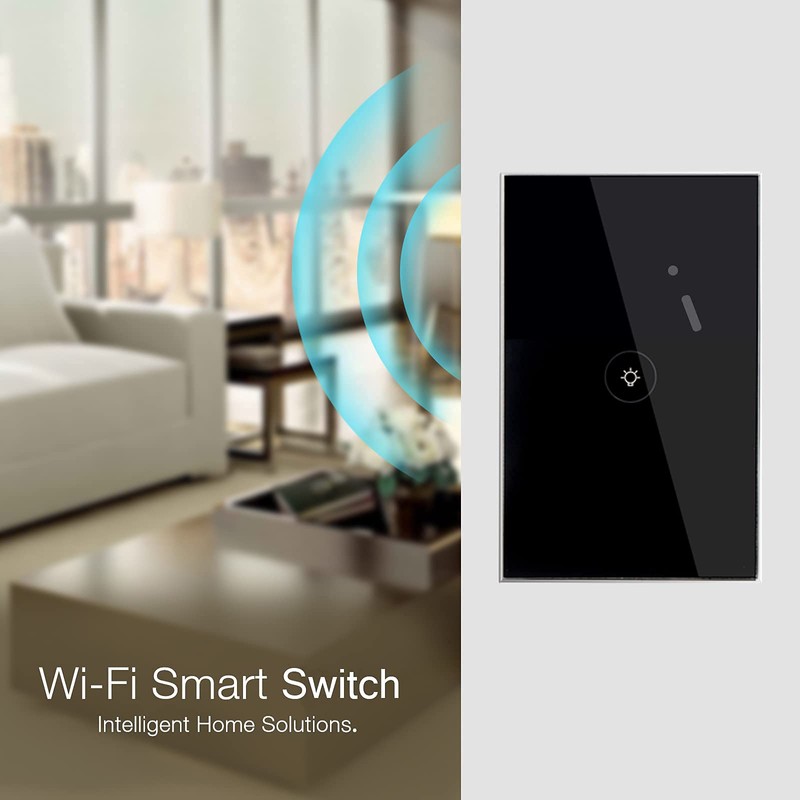 WiFi Smart Wall Touch Light Switch Glass Panel Wireless Remote