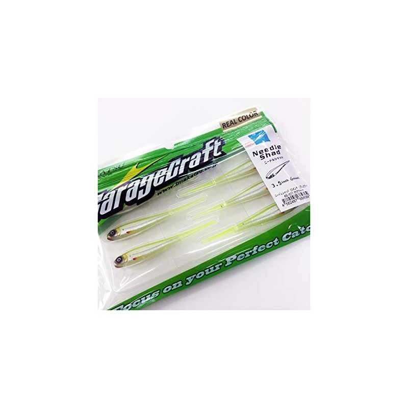 Imakatsu Needle Shad, 3.5 Inches, Real Color (Eco-Compatible) #S-377 Clear