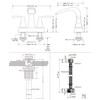PARLOS 2 Handles Waterfall Bathroom Faucet with Metal Pop-up Drain