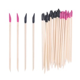 HARFINGTON 40pcs Sanding Sticks 150 Grit Match Sanding Sticks for Fine Detailing Sanding Tools Plastic Models Assorted Metal Wood Buffing, Black/Rose Red