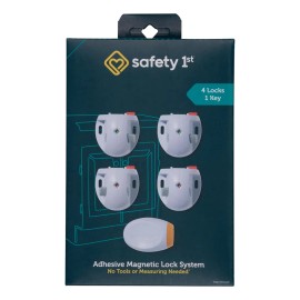 Safety 1st Sistema Adhesivo Magnético De 4 Cerraduras Y Agar