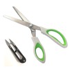 Pinking Shears Zigzag Scissors Stainless Steel Polypropylene Grey & Green