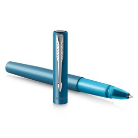 Parker Vector XL Rollerball Pen | Metallic Teal Lacquer on Brass | Fine Point with Black Ink Refill | Gift Box