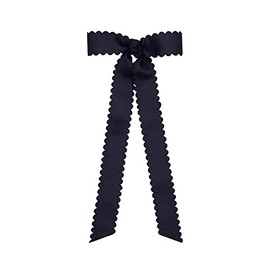 Wee Ones Mini Grosgrain Bowtie with scalloped edge, knot wrap and streamer tails 8"