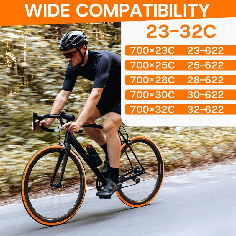 AEYINO 2-Pack TPU Bike Inner Tube 28 700 x 23-32C