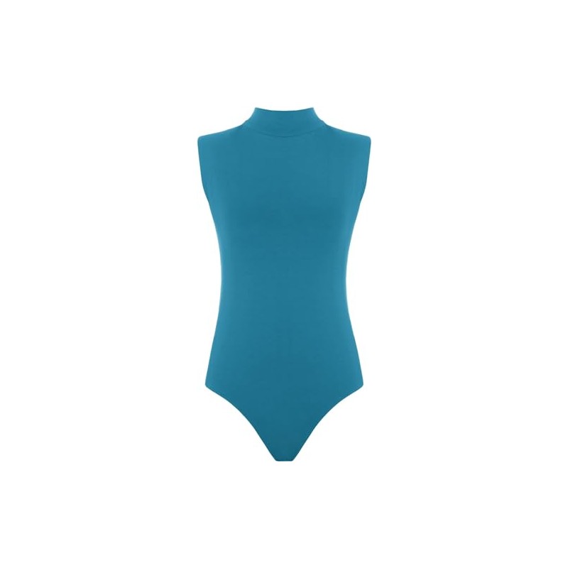Hamishkane Ladies Polo High Neck Bodysuit Womens Plain Sleeveless Leotard