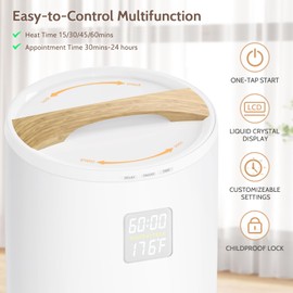 Keenray Towel Warmer for Bathroom, Luxury Towel Warmer Bucket with Timer, LED Display for Time and Temperature, Delay Time Up to 24 Hours, Child Lock, Hot Towel Heater, Gifts for Mom,Dad,Him,Her