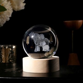 AWARDSEN Elephant Crystal Ball Elephant Crystal Gifts for Women Glass Animals Ornaments Paperweights Elephant Ornament Elephant Gifts for Women