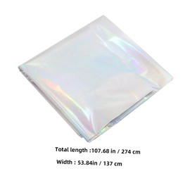 GRIRIW 2pcs Iridescent Rainbow Tablecloth for Wedding Party Decorations Disco Birthday Party Table Cover