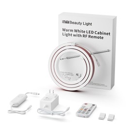 MY BEAUTY LIGHT Bright Silicone LED Under Cabinet Lights, 3.8ft Plug-in 4000K 950lm Warm White Dimmable Under Cabinet Lighting Strip with RF Remote for Kitchen, Under Counter, Bedroom, Bathroom Decor