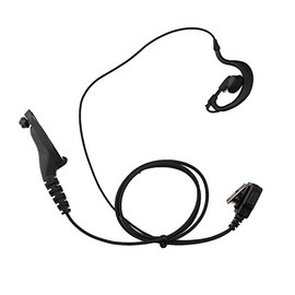 GoodQbuy G Shape 3' 2-Wire Coil Earbud Audio Mic Surveillance Kit PTT Button Mic Compatible for Motorola Radios XPR 6000 XPR6500 XPR6550 XPR 7000 XPR 7550 XiR-P8200 XiR-P8268 Two-Way Radio