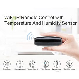 FRANKEVER IR Remote Control Universal-Hub with Temperature Humidity Sensor,Upgraded Smart Home Automation WiFi Infrared Blaster for TV Air Conditioner STB Audio,Compatible with Alexa,Google Home