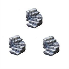 3 Pcs Curved Stone Steps Miniature Fairy Garden Accessories Miniature Pond Lawn Garden Ornament Water Well Bridge Micro Landscape Ornaments for Garden DIY Kit Statues Garden Sculptures and Statues