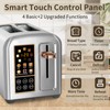 SEEDEEM Toaster 2 Slice, Stainless Toaster LCD Display&Touch Buttons, 50%