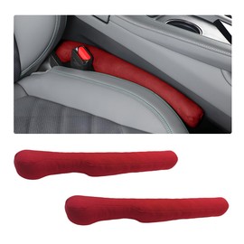KVAEY 2 PCS Car Seat Gap Filler, Automotive Seat Blocker Fill The Gap Between Seat and Console, Car Seat Gap Stop Dropping Filler for Car Truck and SUV, Universal Car Accessories (Red)