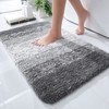 smiry Microfiber Fluffy Shaggy Bath Mat for Bathroom, 40 x