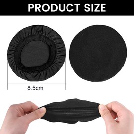 JYNXOR 4 Pcs Kopfhörer Ohrpolster, Dehnbare waschbare Kopfhörer-Abdeckungen, Kopfhörer-Ohr Abdeckungen aus flexiblem Stoff, Headset Ohrpolster, Schweißschutz für Fitnessstudio, Gaming (Schwarz)
