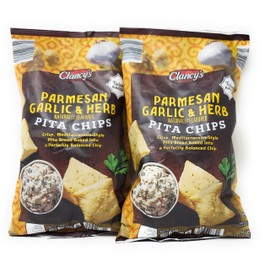Parmesan, Garlic & Herb Pita Chips | Twice Baked | Crisp, Mediterranean-Style Pita Bread Baked into a Perfectly Balanced Chip 7.33oz/208g (Pack of 2)