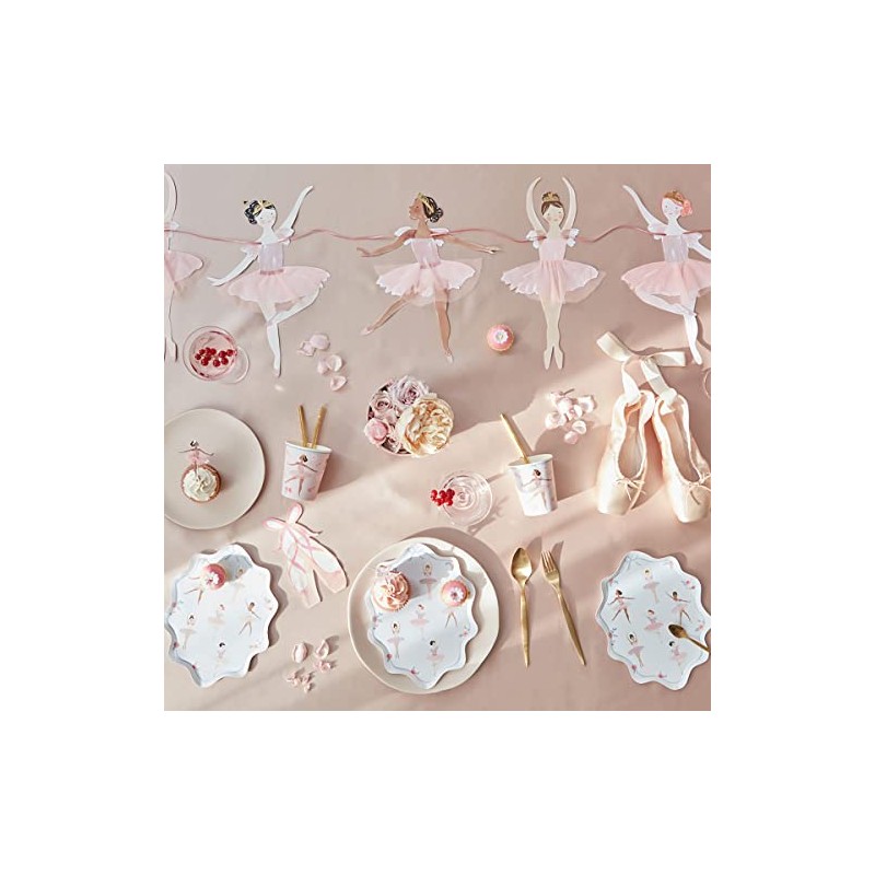 Meri Meri Ballet Slippers Napkins (Pack of 16), Thick &