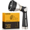 FANHAO Garden Hose Nozzle 100% Heavy Duty Metal, Water Hose