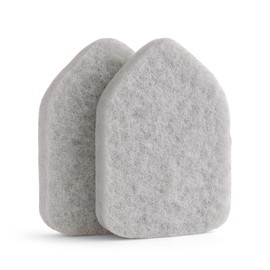 Moku Home Replacement Scrubber Refill for Moku Home Extendable Tub Tile Shower Brush for Cleaning Non-Scratch (2X Scrubber Sponge Gray)