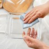 QFkris Clear Glass Butter Dish with Cover for Countertop, 7"