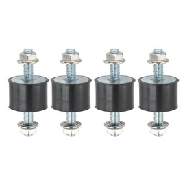 PATIKIL M8 30x15mm Rubber Isolator Mounts, 4 Pcs Rubber Studs Shock Absorber Anti-Vibration Isolation Damping Mounts with Lock Nuts for Motor, Air Compressor, Engines (61mm Height)