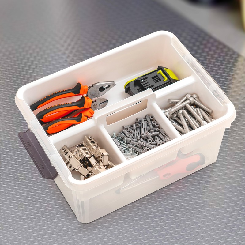 Citylife 17 QT Plastic Storage Bins Clear Storage Box with