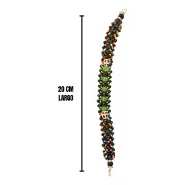Ilde (pulsera) Tapete Zarabanda (ogun/verde/negro/multi)