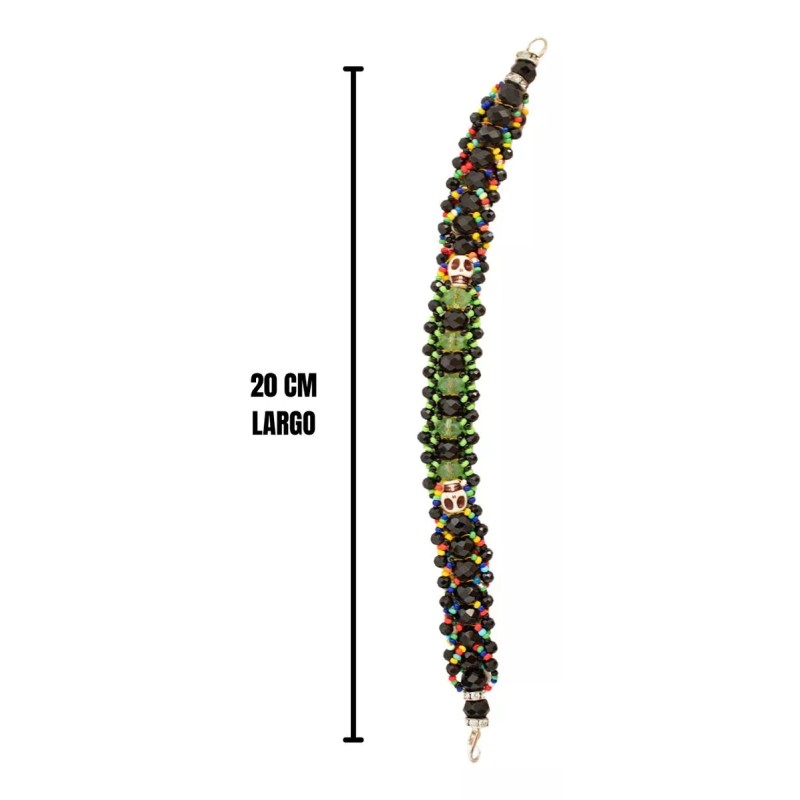 Ilde (pulsera) Tapete Zarabanda (ogun/verde/negro/multi)