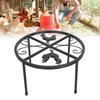 Chicken Feeder Metal Stand Indoor Outdoor Iron Flower Pot Holder