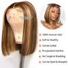 4/27 13 x 4 Bob Straight Wig Real Hair Wig