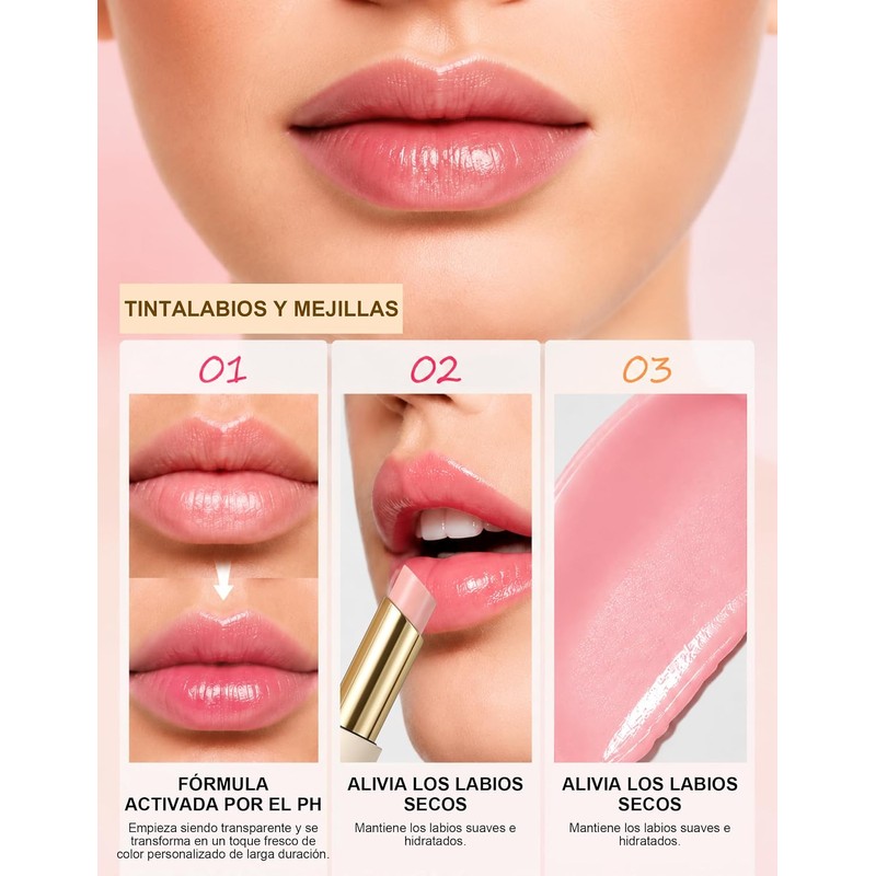 Bálsamo labial que cambia de color Erinde – Hidratación y
