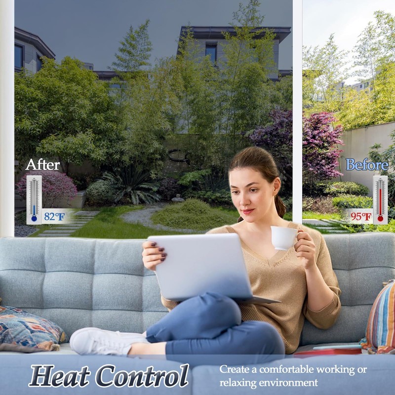 Niviy One Way Window Privacy Film with Installation Tools Window